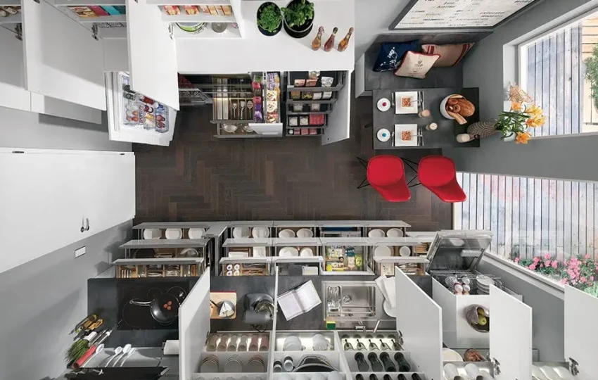 funkcionalne rešitve v kuhinji in organizacija prostora