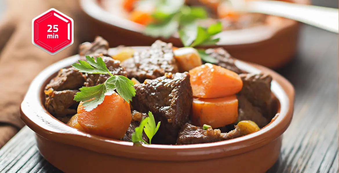 Pražena govedina z zelenjavo