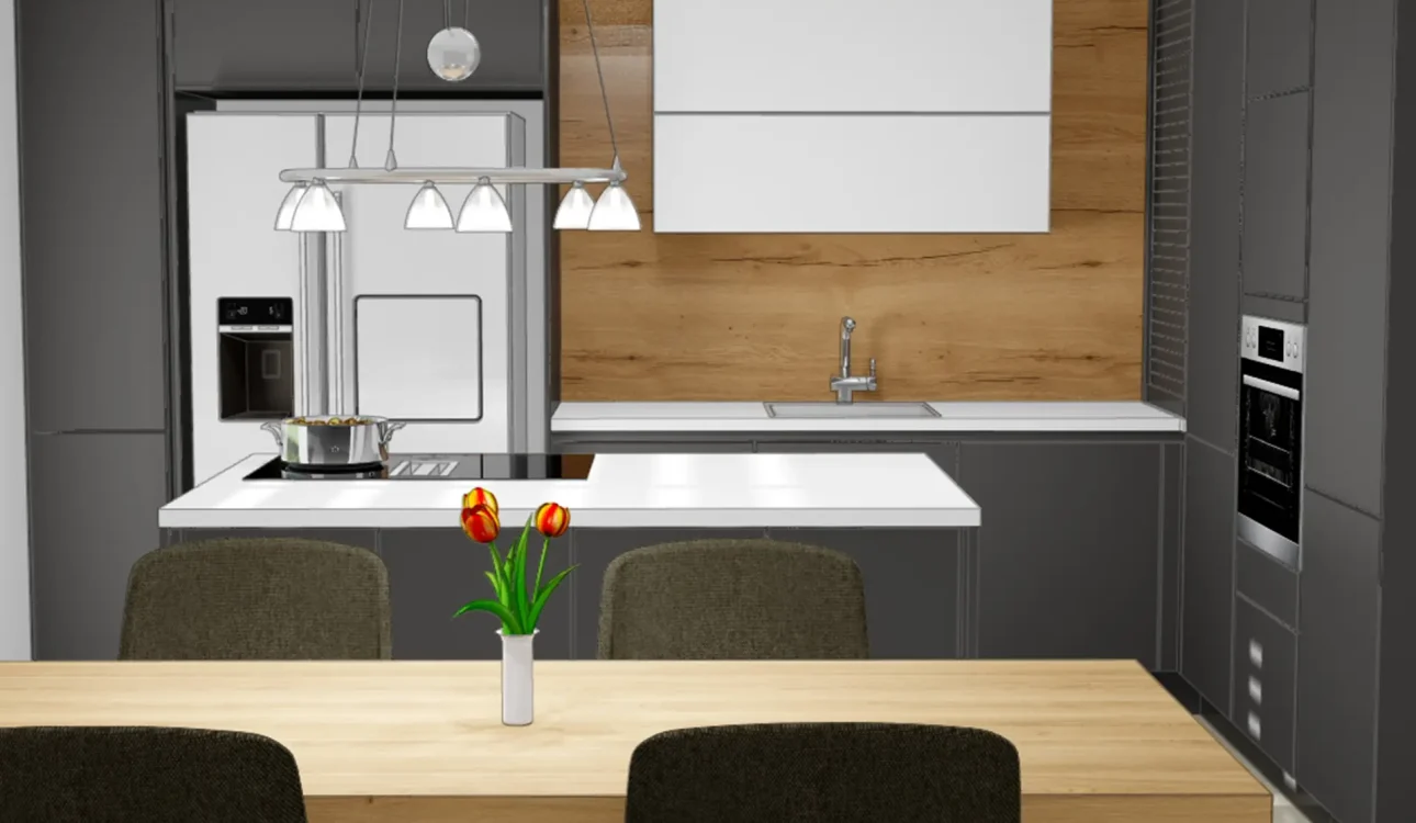 3D izris kuhinje